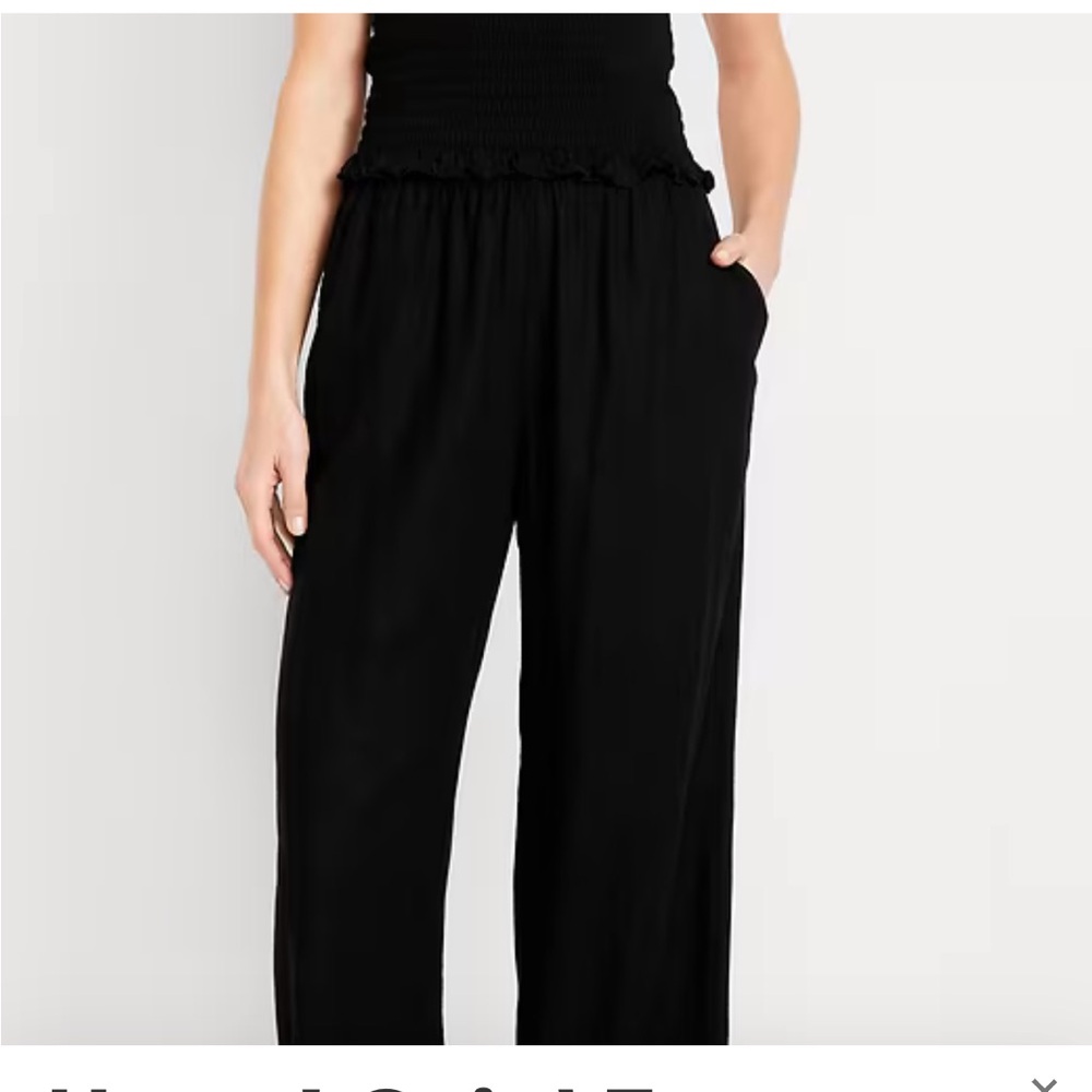Old Navy High-Waisted Linen-Blend Wide-Leg Pants